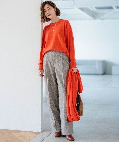 セール】 【Oggi2月号掲載/洗える】ピュアカシミヤ クルーネック