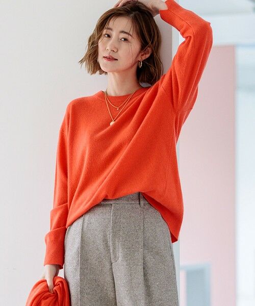 セール】 【Oggi2月号掲載/洗える】ピュアカシミヤ クルーネック