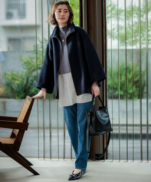 セール】 【洗える】レイヤードコンビ ニット （ニット・セーター）｜L