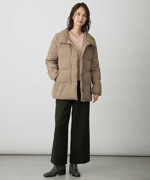 洗える・2way】タフタダウン ミドル丈 コート （ダウンジャケット