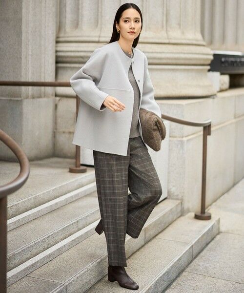 カタログ掲載】ウールカシミヤブレンドスパンコールラグランスリーブ