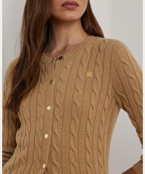 ケーブルニット ウールカシミヤ カーディガン （カーディガン・ボレロ