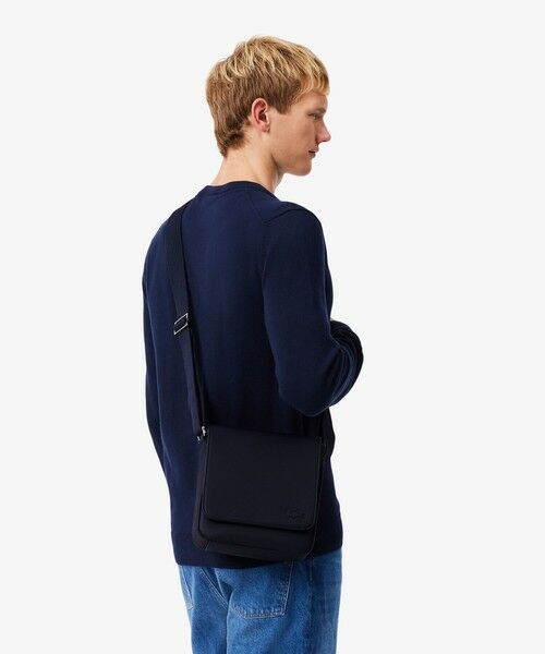 メンズクラシック スリムフラップサッチェルバッグ / ショルダーバッグ