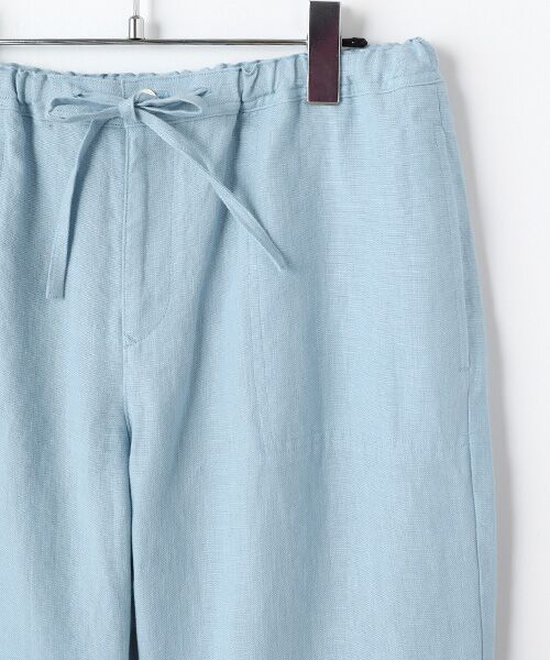ノルマンディーリネン高密度マットCC加工 リラックスパンツ[フル