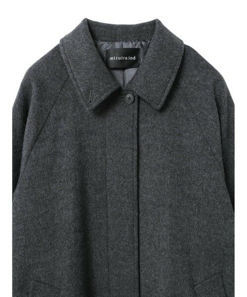 セール】 mizuiro ind ウール混バルマカーンコート （ステンカラー