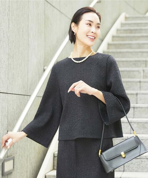 セール】 ［セットアップ対応/洗える］ツイードブラウス （シャツ