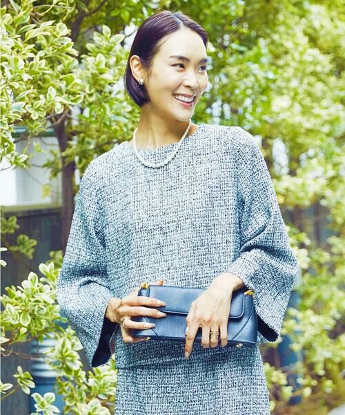 セール】 ［セットアップ対応/洗える］ツイードブラウス （シャツ