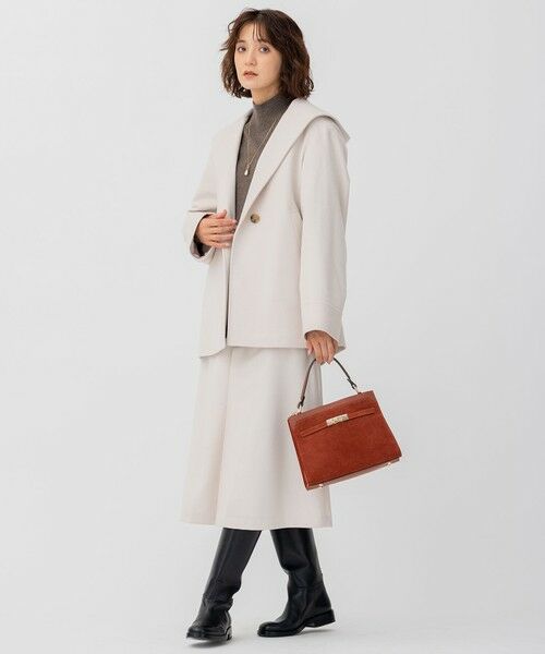 セール】 【CLASSY.1月号掲載】ウールカシミヤビーバー フード付き