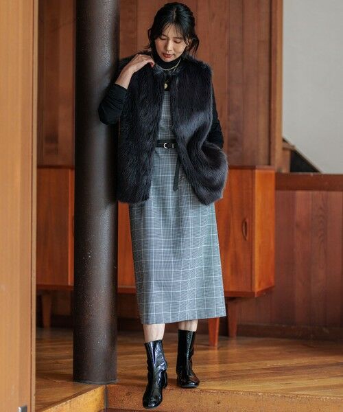セール】 【洗える】ガンクラブプレイドチェック ワンピース （ロング