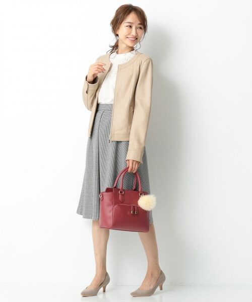 セール】 【本革】ソフトラムレザー ノーカラージャケット （ノー