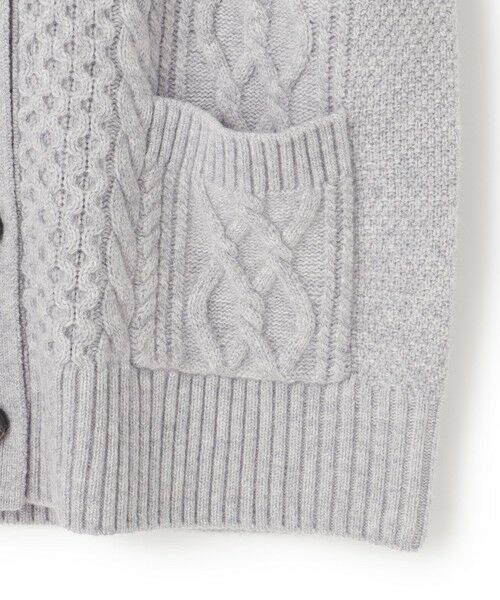 セール】 【洗える】ウールカシミヤ アランパターン カーディガン