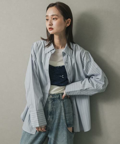 セール】 スリットスリーブルーズシャツ （シャツ・ブラウス）｜SENSE