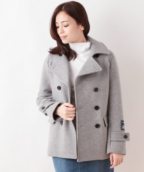 セール】 HAMILTON LAMBSWOOL メルトンPコート （ブルゾン）｜SHIPS