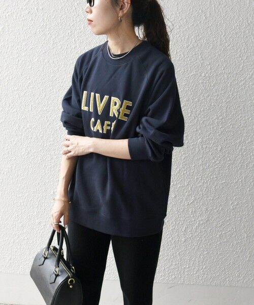 Bibiy. B.GIRLS TOP ロゴスウェット トレーナー 黒 サガラ刺繍 Bibiy