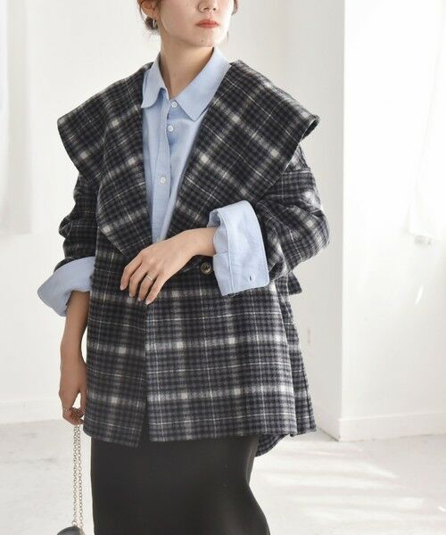 セール】 quaranciel: リバー ケープ ショート コート 25AW （その他