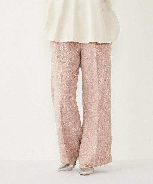 セール】 SHIPS Colors:〈手洗い可能〉ミックスツイード ワイド パンツ