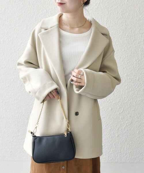 セール】 SHIPS any:〈洗濯機可能〉ダンボール コクーン テーラード