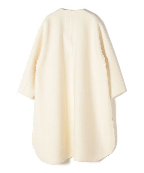 セール】 Primary NavyLabel:ダブルフェイスノーカラーコート 21AW