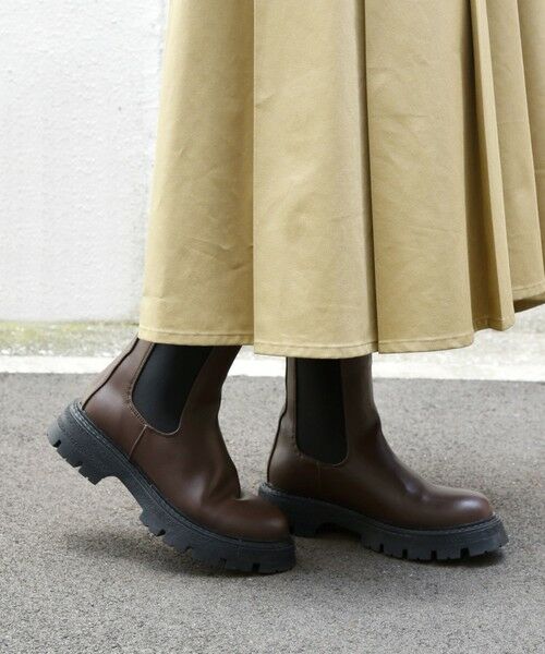 セール】 【WEB限定】SHIPS any: トラックソール サイドゴア ブーツ