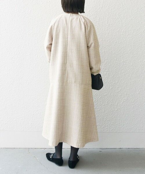 セール】 SHIPS any: ツイード フレア ワンピース （ロング・マキシ丈