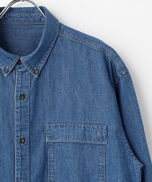 7ozライトデニム オーバーサイズシャツ （シャツ・ブラウス）｜PAPAS