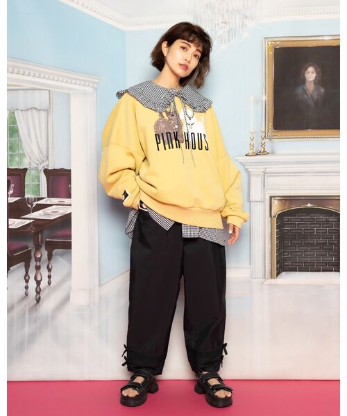 little sunny bite×PINK HOUSE dog print （スウェット）｜PINK HOUSE