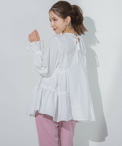 新品タグ付き✨CADUNEカデュネレースフリルブラウス38 CADUNE