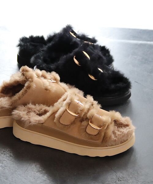 MOHI／モヒ】 ムートンベルトサンダル （サンダル）｜Rouge vif la cle