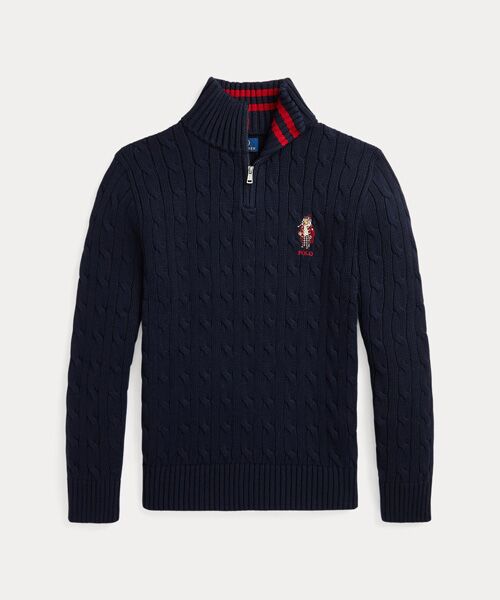 ボーイズ 8才～20才)Polo ベア ケーブルニット コットン セーター