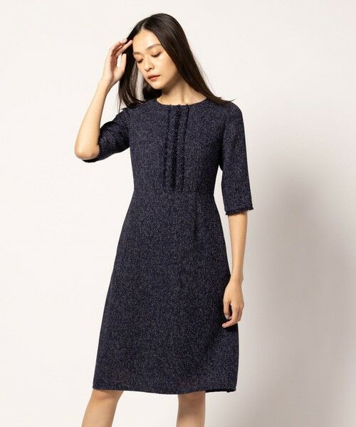 セール】 【洗える】MIST TWEED ドレス （ロング・マキシ丈ワンピース