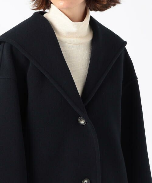 セール】 ウールダブルモッサ フーデッドショートコート （その他