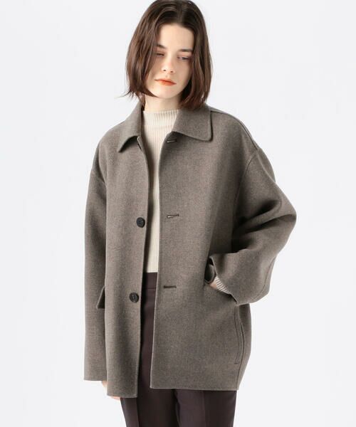 セール】 ウールカシミヤメルトン バルカラーショートコート （その他