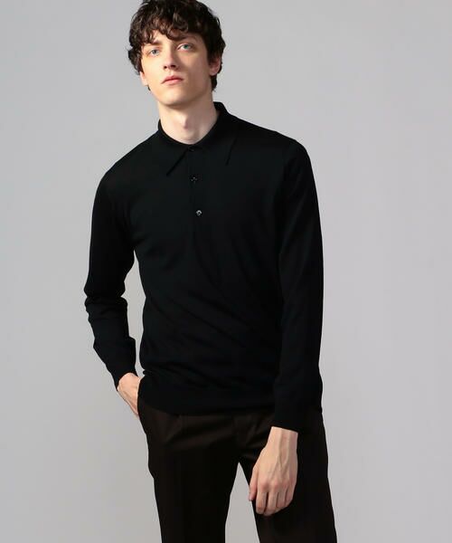 セール】 スーパーファインメリノウール ニットポロシャツ （ニット