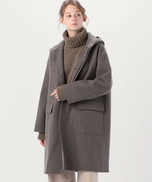 セール】 ライトメルトン フーデッドコート （その他アウター