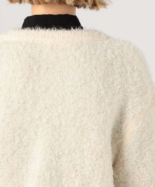 セール】 アクリルアルパカファー ショートカーディガン