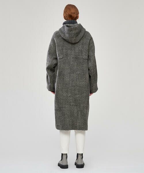 ヴァージンウールツイード フーデッドコート （その他アウター