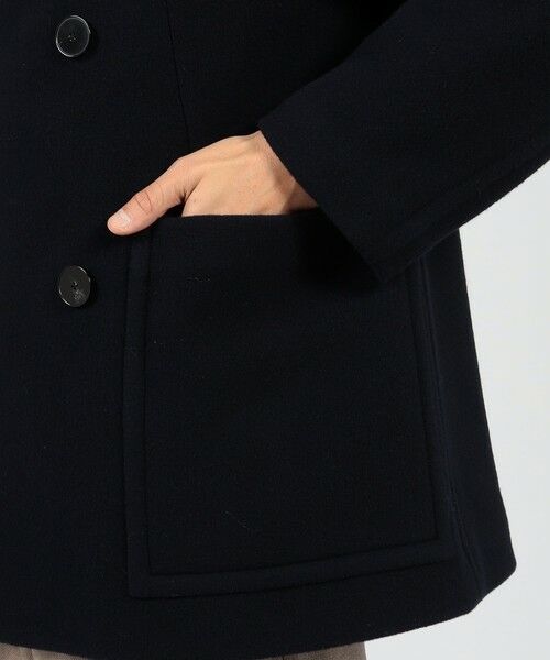 セール】 ラムウールモッサー ダブルブレステッド4B Pコート