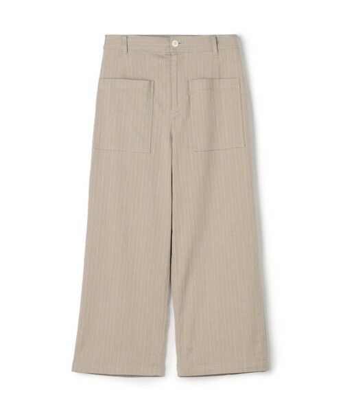 セール】 コットンリネンストレッチ クロップドパンツ （ショート