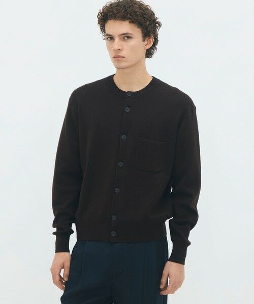 CABaN コットンカシミヤ ポケットクルーネックカーディガン （ニット