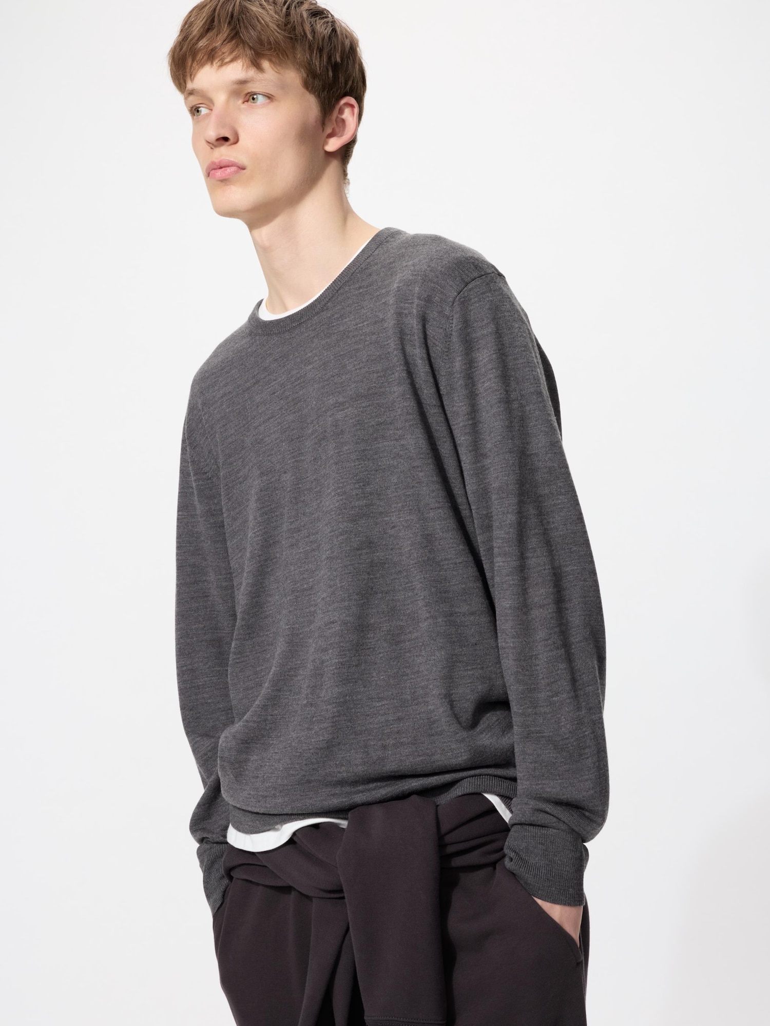 ユニクロ公式 | メリノクルーネックセーター