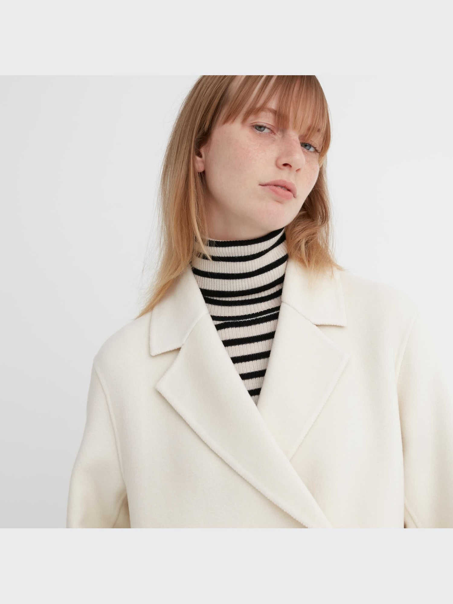 ユニクロ公式 | ダブルフェイスショートコート