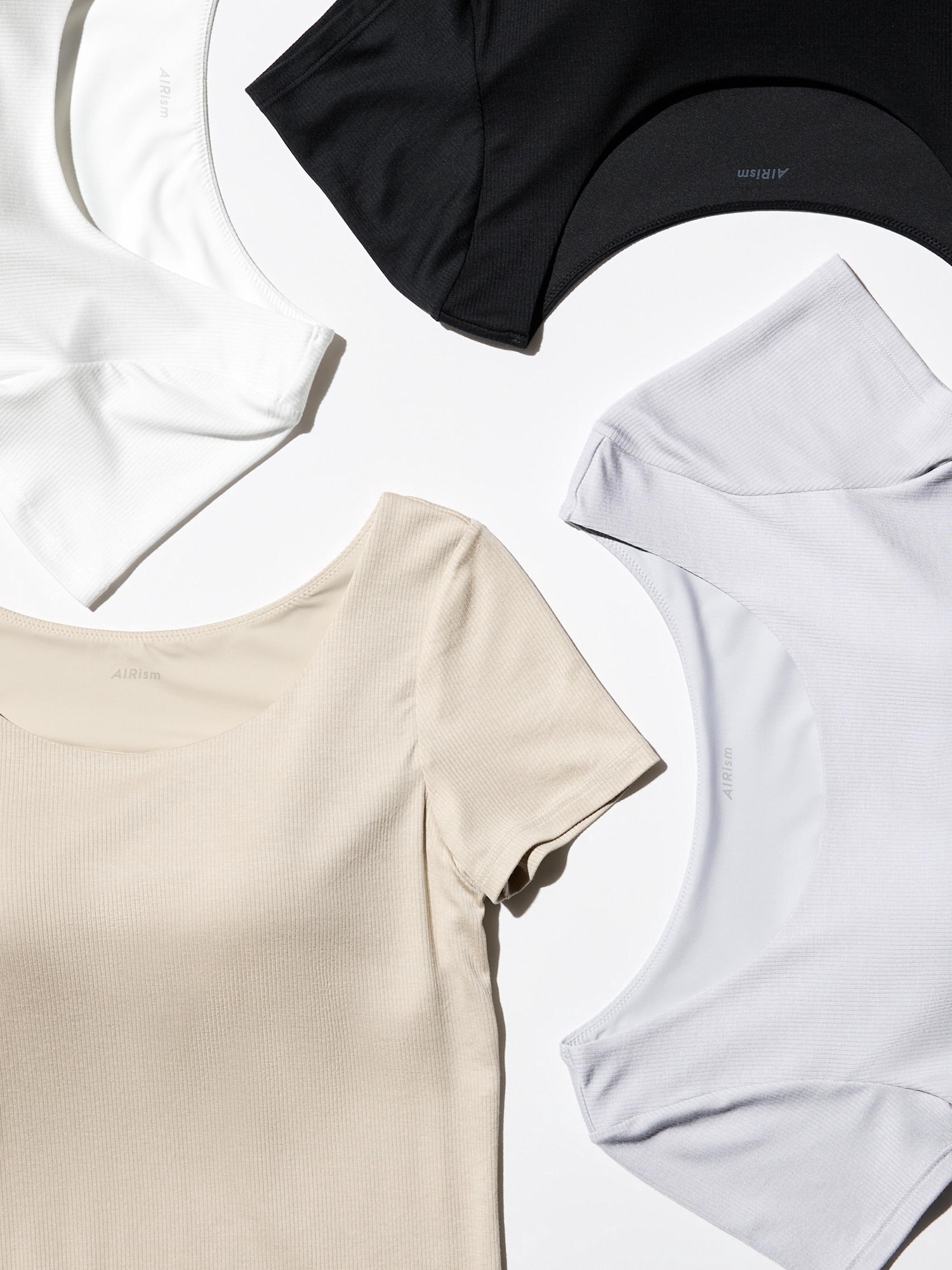 ユニクロ公式 | エアリズムシルクブレンドリブブラTシャツ