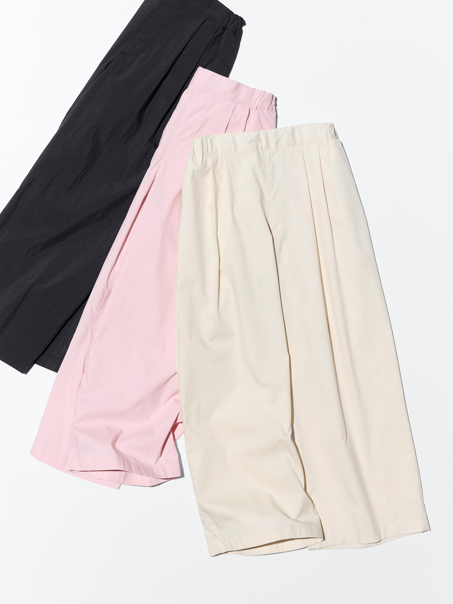 ユニクロ公式 | GIRLS タックワイドパンツ