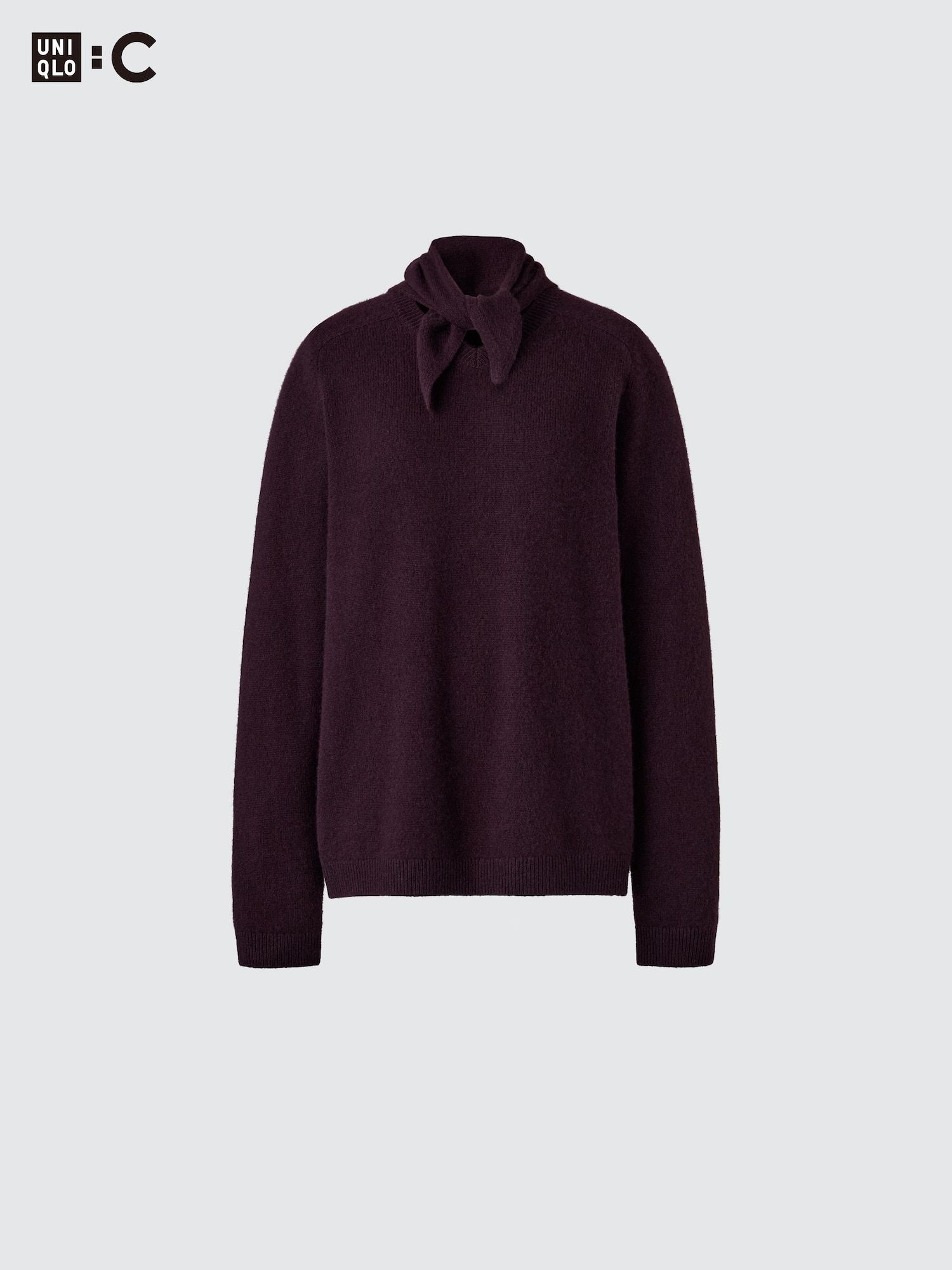 ユニクロ公式 | カシミヤリラックスVネックセータースカーフつき