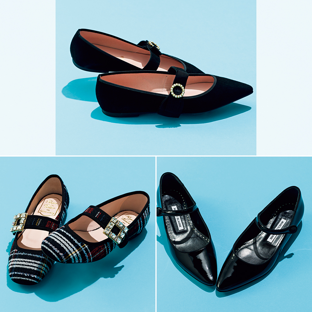 キレイめフラット靴】“メリージェーン”は黒が万能！オススメとコーデ3