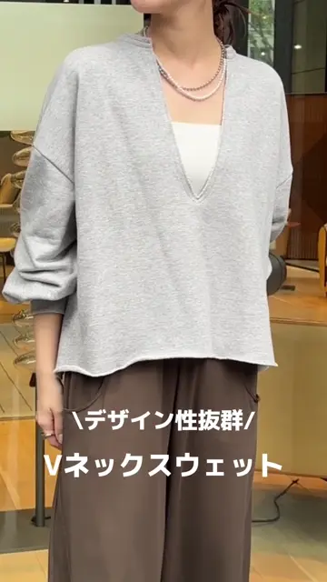 完売カラー再販開始！/新色追加】Vネックスウェット | DOUDOU(ドゥドゥ
