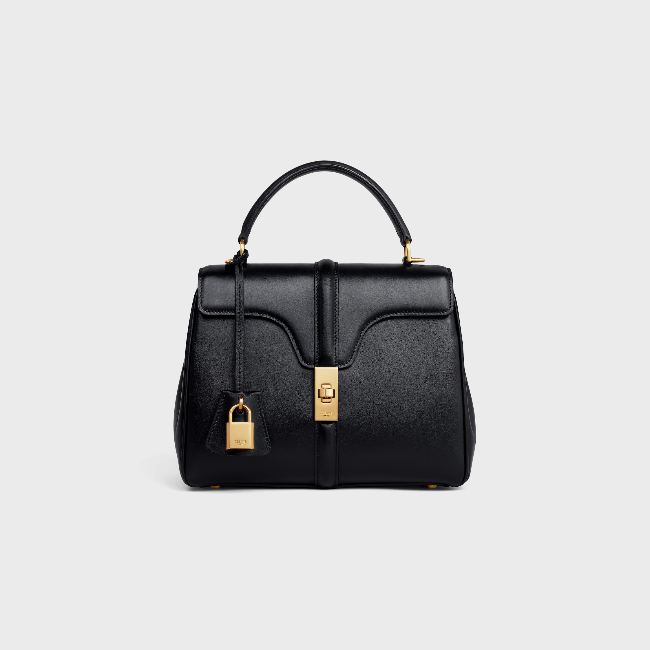 Small 16 Bag IN Satinated Calfskin - BLACK | CELINE