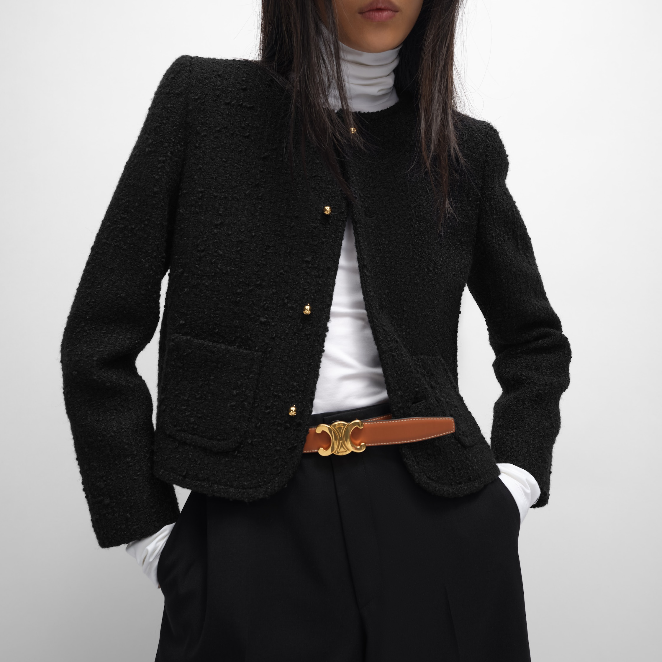 トリオンフ バックル＆リバーシブルストラップ 25MM - ブラック / タン