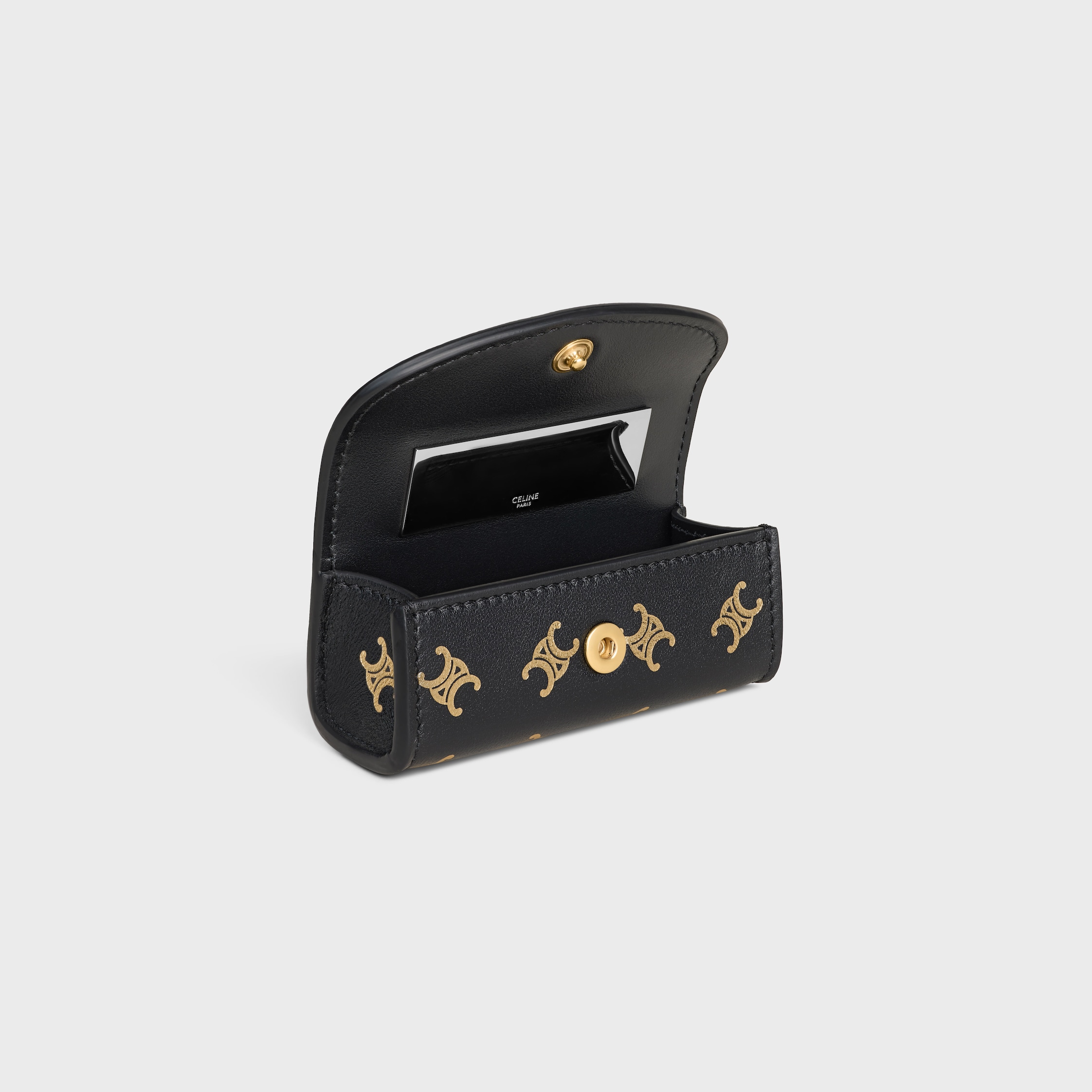 リップスティックケース / カーフスキン エンボス加工トリオンフ