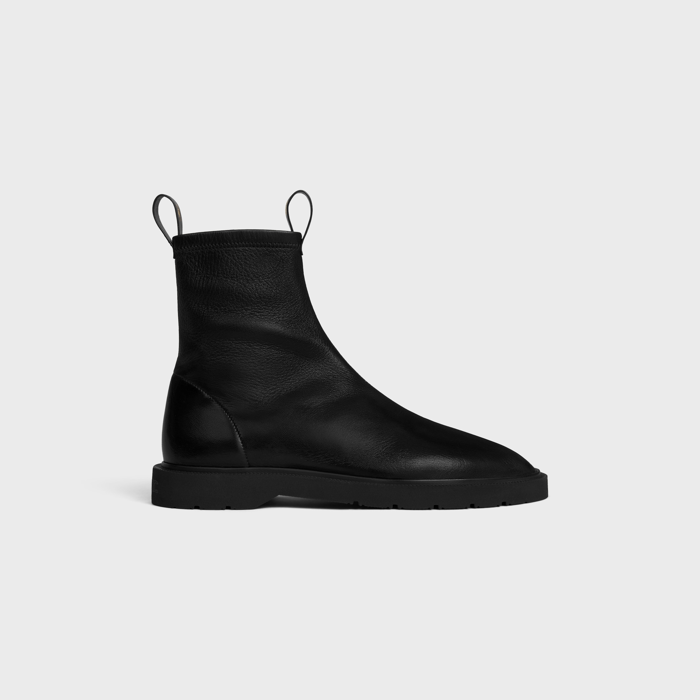 FLOW ZIPPED BOOT IN Stretch Lambskin - BLACK | CELINE